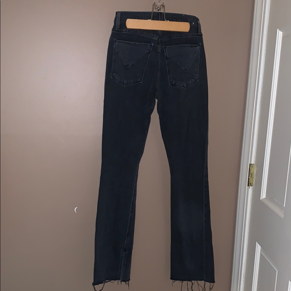 Hudson Jeans Black Flare Wide Leg Denim